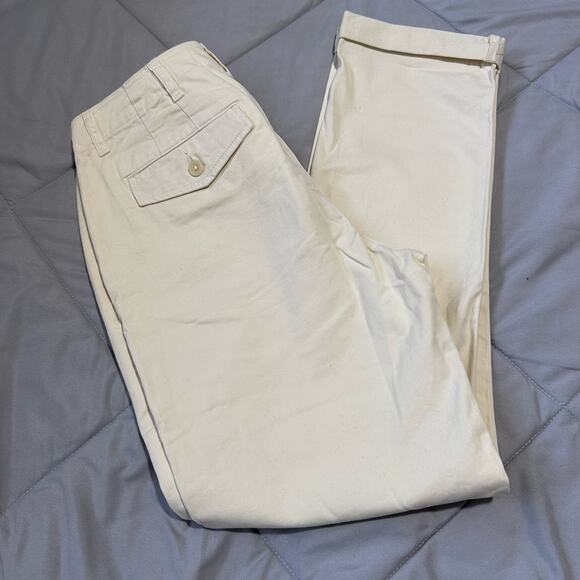CURRENT/ELLIOTT The Captain Trouser Pants Biscuit White size 27 - Picture 12 of 12
